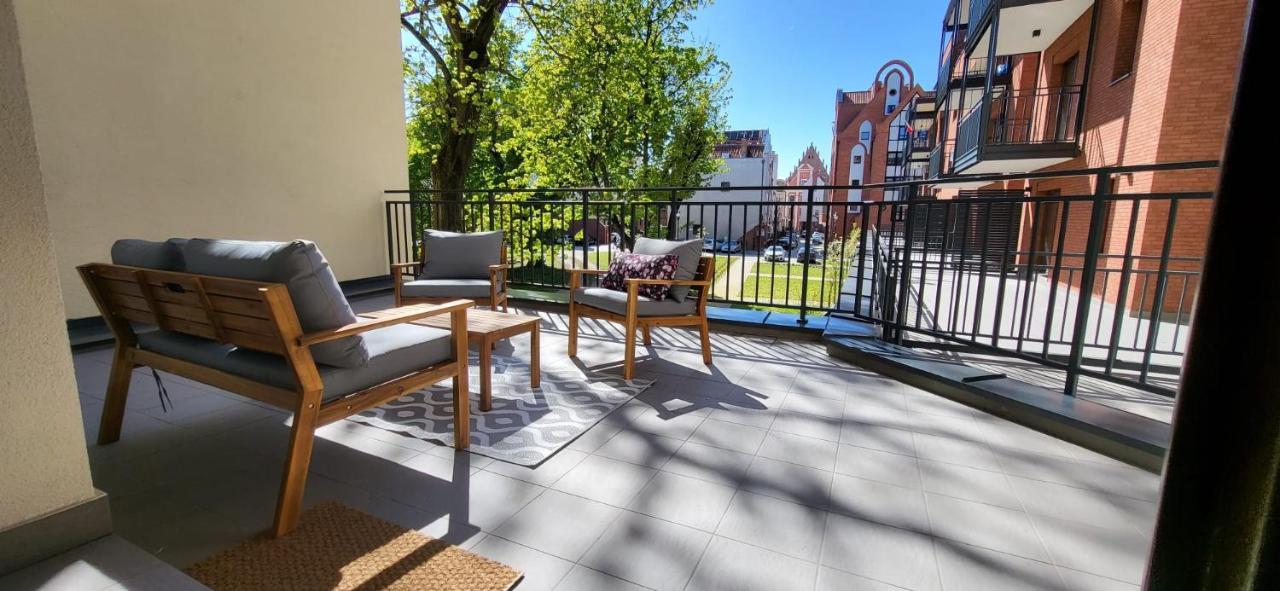 Komfortowy Apartament Przy Bramie Targowej Z Tarasem- Old Town Elbląg Zewnętrze zdjęcie
